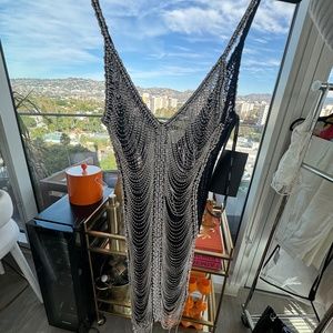 BRand new Irina dress retrofete diamond sheer  revolve